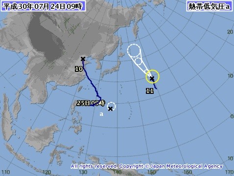 ▲▼熱帶性低氣壓最快今生成颱風雲雀。（圖／翻攝自日本氣象廳、中央氣象局）