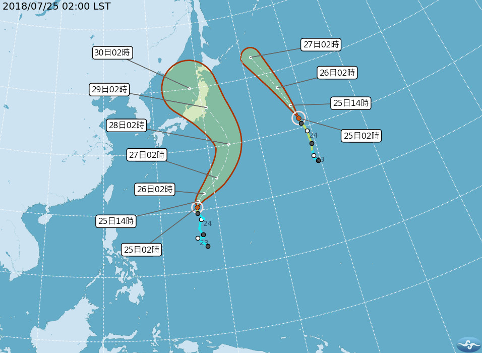 雲雀颱風。（圖／氣象局）