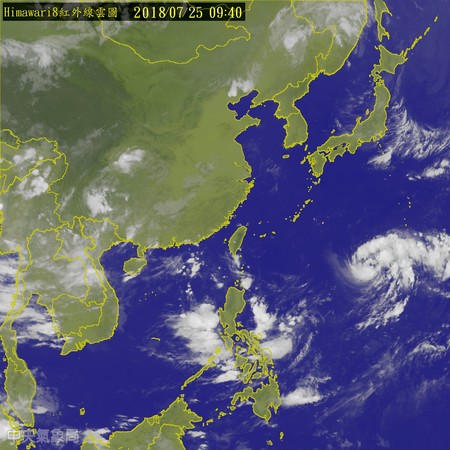 ▲▼12號颱風雲雀生成將襲日本 台灣西半部今仍午後雷雨。（圖／氣象局）