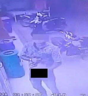 ▲泰國自慰男在便利商店的女店員面前自慰，直到「完射」才離開。(圖／翻攝自CCTV）