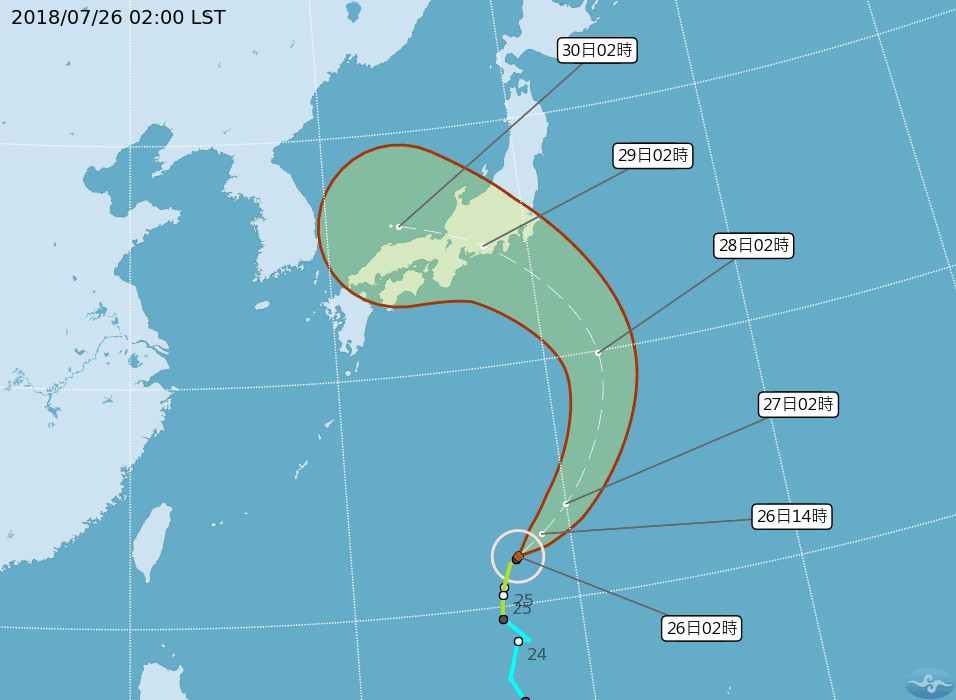 雲雀颱風。（圖／氣象局）