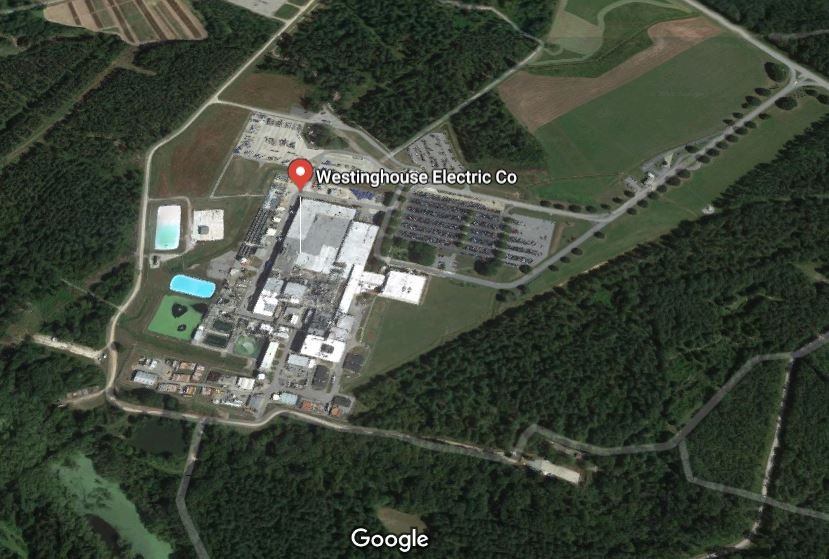 ▲▼ 美國南卡羅萊納州西屋公司（Westinghouse）驚傳核外洩。（圖／翻攝自Google Map）