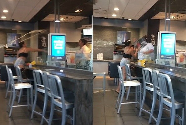 圖／翻攝twitter#McDonald’s worker batters customer