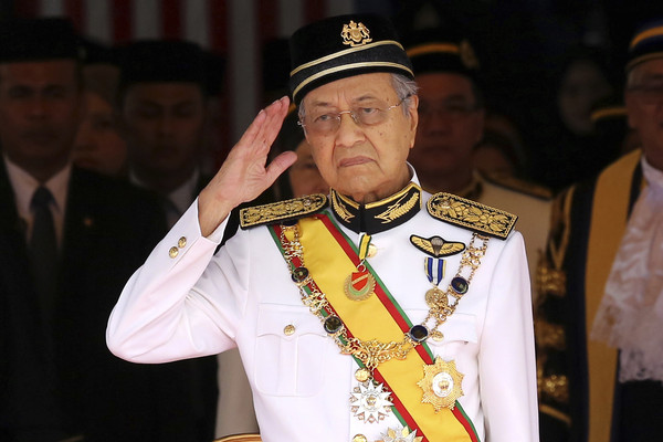  ▲▼馬來西亞首相馬哈迪。（圖／達志影像／美聯社）