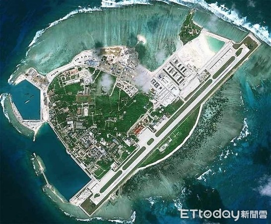 ▲中共在西沙群島中的永興島設置「三沙市」行政機關，並進駐陸、空軍事部署，成為南海作戰前進基地（圖／摘自中國軍網）