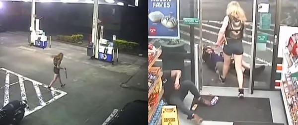 ▲▼澳洲雪梨26歲跨性別女子阿瑪蒂（Evie Amati）去年1月持斧頭攻擊3人。（圖／翻攝自YouTube／LOLWOT）