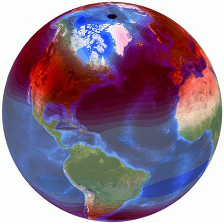 ▲血紅色「指紋」覆蓋大氣層。（圖／Science）