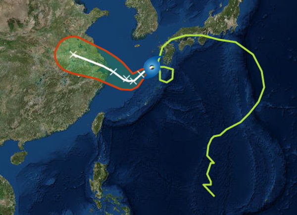 雲雀颱風。（圖／氣象局）