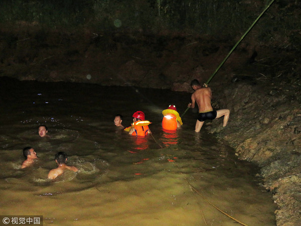 ▲▼四川攀枝花米易縣一處水塘發現5名溺斃男童。（圖／CFP）