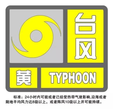 ▲上海發布颱風黃色警戒            。（圖／翻攝上海發布公眾號）