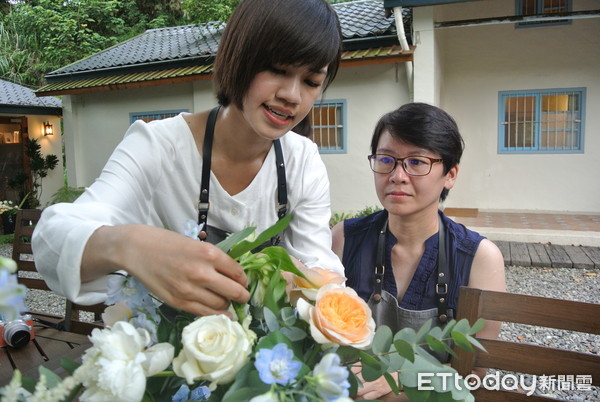 ▲台中薰衣草森林 花藝課程。（圖／記者郭宣暄攝）