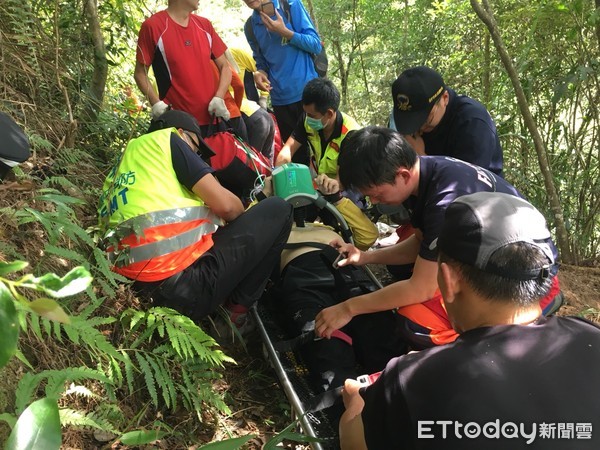 ▲▼黃姓男登山客登唐麻丹山，突然暈倒，急救不治。（圖／記者李忠憲翻攝）