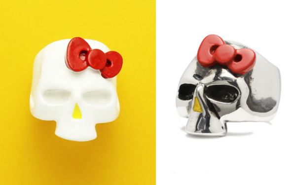 ▲日本品牌JAM HOME MADE與HELLO KITTY合作，推出骷髏頭飾品。（圖／翻攝JAM HOME MADE官網）