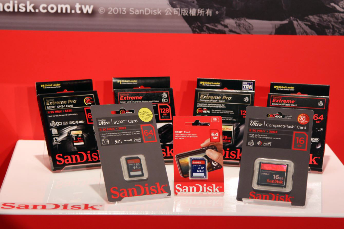 SanDisk 25週年推出旗下最快隨身碟、記憶卡與SSD(圖／記者洪聖壹攝)