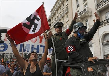 ▲「納粹」在部分歐美國家被視為敏感話題，「卐」字在德國更是非法標誌。（圖／路透）