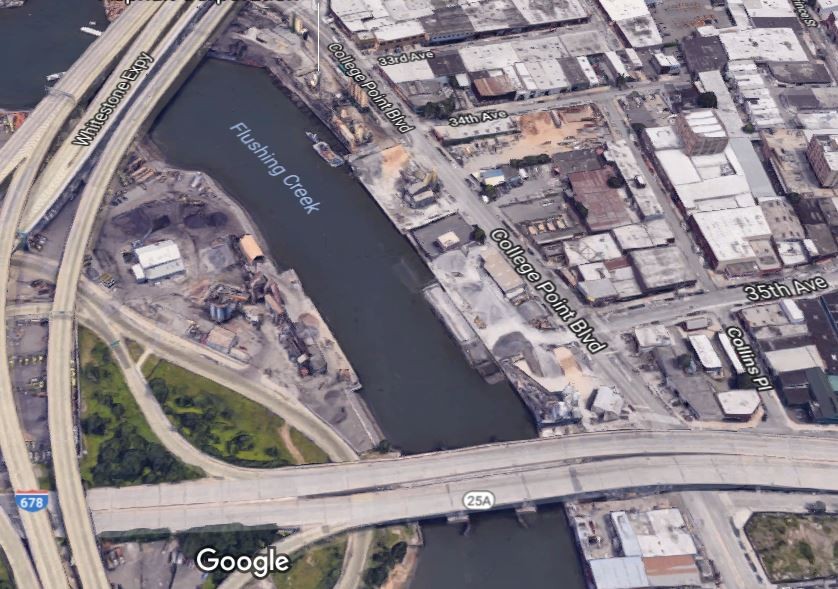 ▲▼ 紐約皇后區法拉盛溪（Flushing Creek）河面上10日上午出現一具亞裔女性的屍體。（圖／翻攝自Google Map）