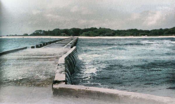 ▲太平島為運補修的木棧道，已成歷史遺跡。（圖／摘自陸戰隊刊物）