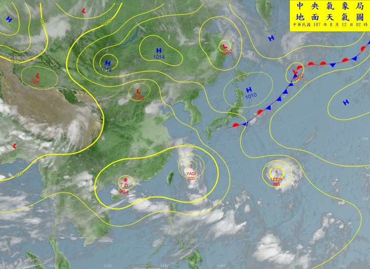 天氣圖。（圖／氣象局）