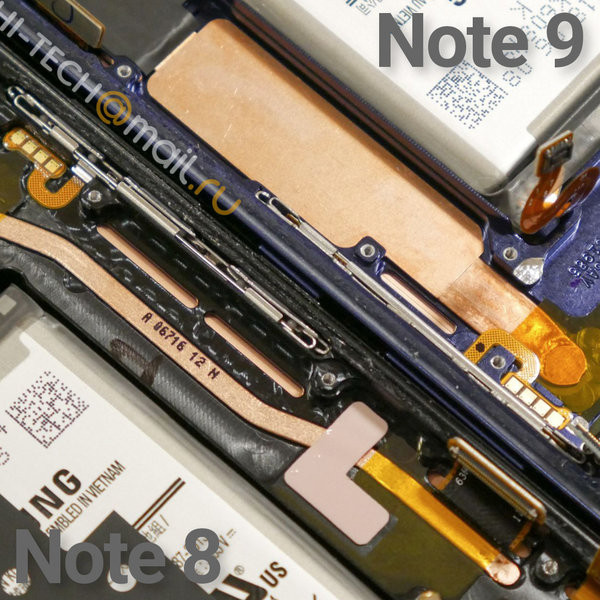 三星Note 9被拆光　筆電級散熱設計成亮點（圖／翻攝自 phonearena）