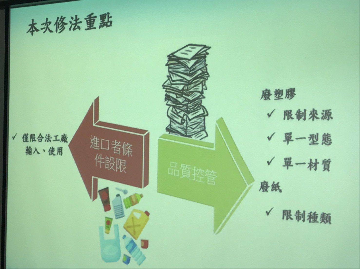 ▲▼環保署為降低環境負荷，預告將調整廢塑膠及廢紙輸入相關要件，規範其進口的條件限制及品質管控。（圖／記者許展溢攝）