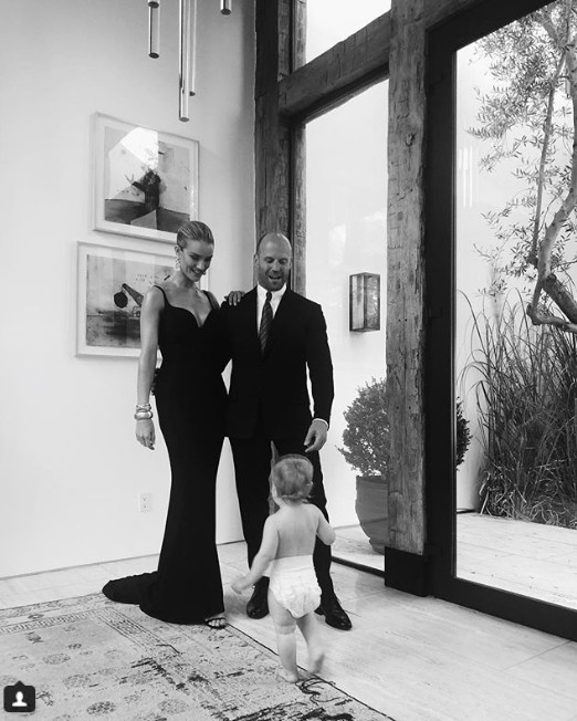 傑森史塔森（Jason Statham）和兒子。（圖／翻攝自Rosie Huntington IG）