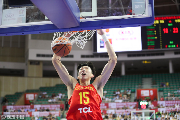 ▲將代表中國男籃出征本屆亞運，周琦在對上突尼西亞之戰猛砍22分8籃板。（圖／CFP）