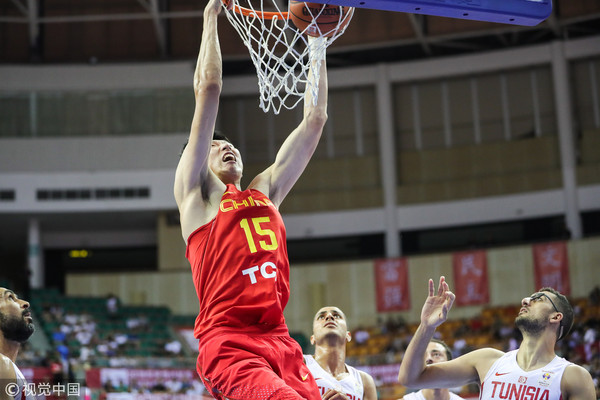 ▲將代表中國男籃出征本屆亞運，周琦在對上突尼西亞之戰猛砍22分8籃板。（圖／CFP）