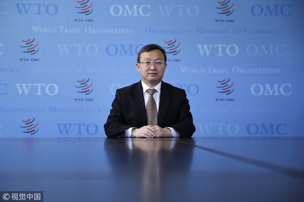 ▲▼中國商務部副部長王受文在世界貿易組織總部接受採訪  。（圖／CFP）