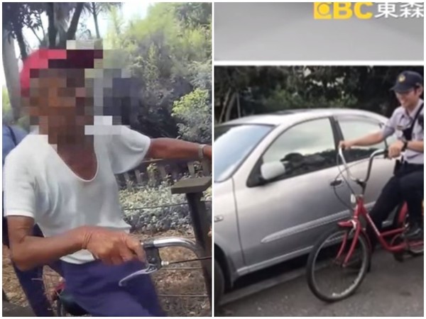 ▲▼警騎三輪車背後有洋蔥。（圖／東森新聞）