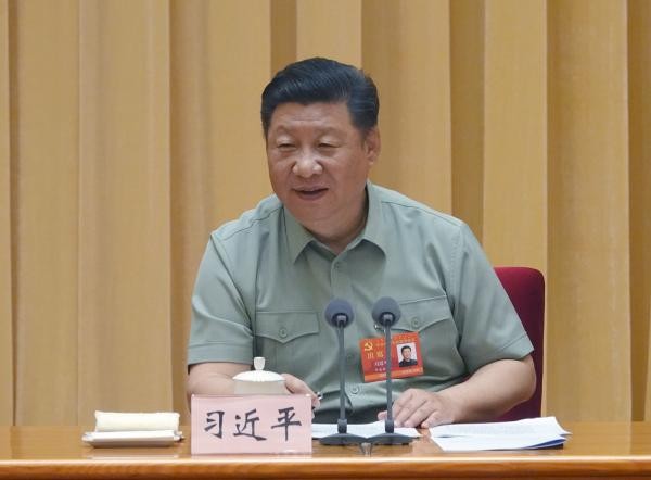 ▲中共總書記習近平19日晚間以出席中共中央軍委「黨的建設會議」為名現身聯播頭條。（圖／翻攝自澎湃新聞）