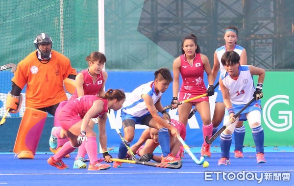 ▲亞運女子曲棍球,中華VS日本。（圖／記者張克銘攝）