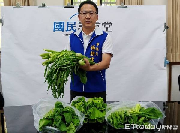 ▲楊朝偉爆料，青農有機蔬菜滯銷，只好把菜送去餵魚。（圖／楊朝偉提供）