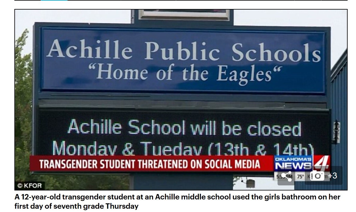 ▲▼美國一間小學因為家長聯合威脅跨性別女學生，關閉兩天。（圖／翻攝自Daily Mail）