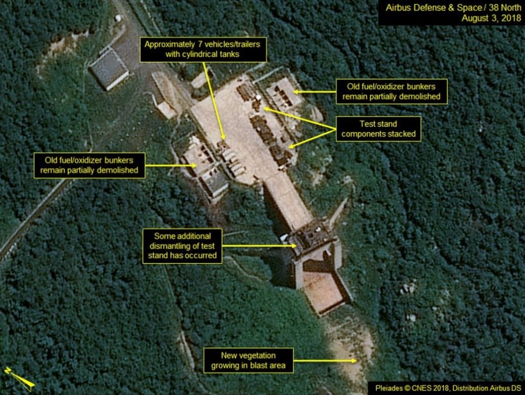 ▲▼ 38 North由3日的衛星影像中發現，北韓停止拆卸飛彈發射場。（圖／翻攝自38 North）