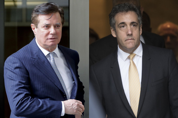▲▼ 川普的私人律師柯恩（Michael Cohen）認罪，前競選總幹事曼納福特（Paul Manafort）也被定罪。（圖／達志影像／美聯社）