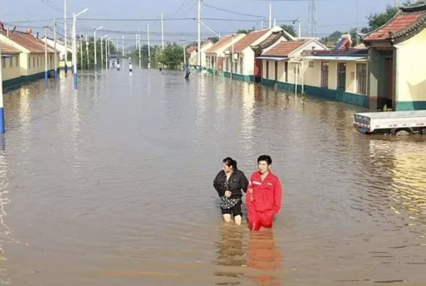 ▲▼山東省壽光市遭遇嚴重洪災。（圖／翻攝自齊魯晚報）