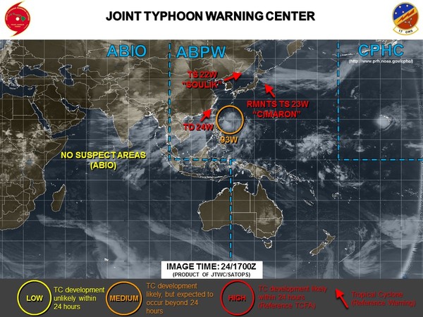 ▲▼極端暴雨遠過87水災！西南氣流衝來「致災雨灌4天」　又有熱低家門生成。（圖／翻攝JTWC）