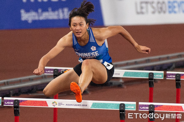 ▲▼2018雅加達亞運,亞運田徑女子100公尺跨欄預賽,中華隊謝喜恩。（圖／記者季相儒攝）