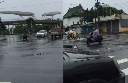 ▲阿嬤就是任性阿，但也讓人不禁捏把冷汗。（圖／翻攝自爆料公社）