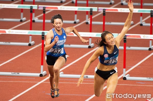 ▲亞運田徑，女子100公尺欄架，謝喜恩。（圖／記者季相儒攝）