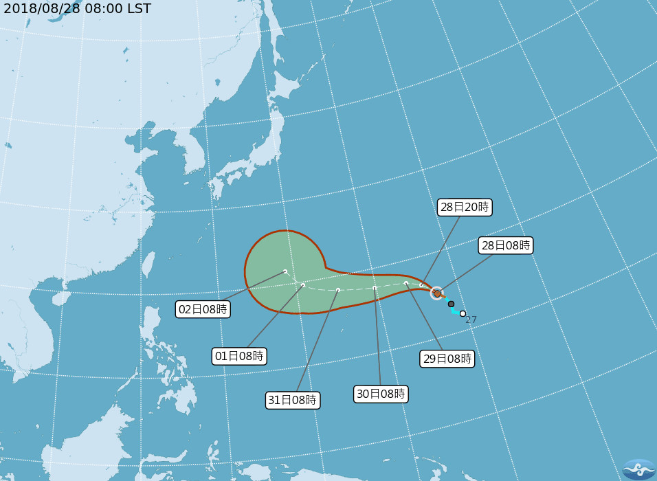 燕子颱風。（圖／氣象局）