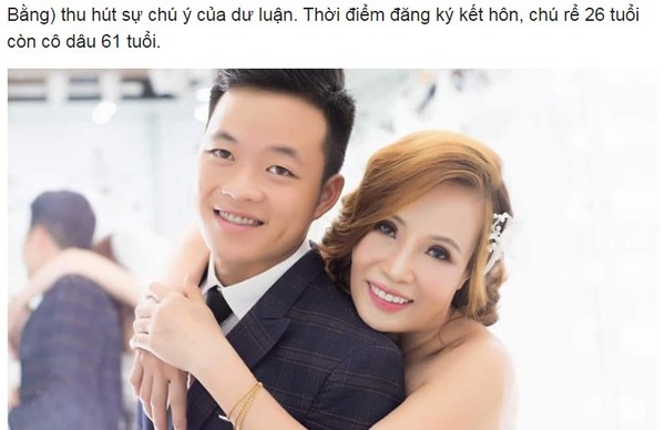 61歲熟女嫁26歲男　「相差35歲」她超自信：我是最美新娘。（圖／翻攝自越南VietNamNet網站）