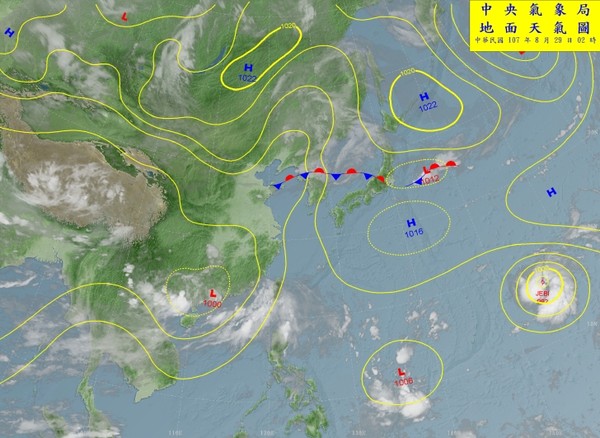 ▲▼天氣圖。（圖／中央氣象局）