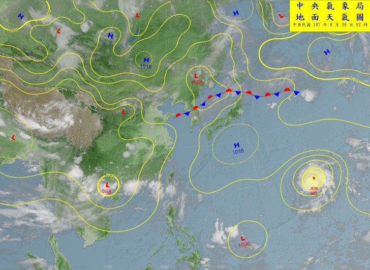 天氣圖。（圖／氣象局）