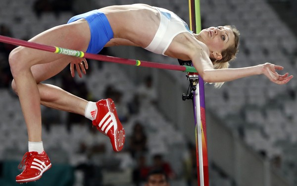 ▲雅加達亞運,女子跳高金牌思維特拉娜（Svetlana Radzivil）。（圖／路透）