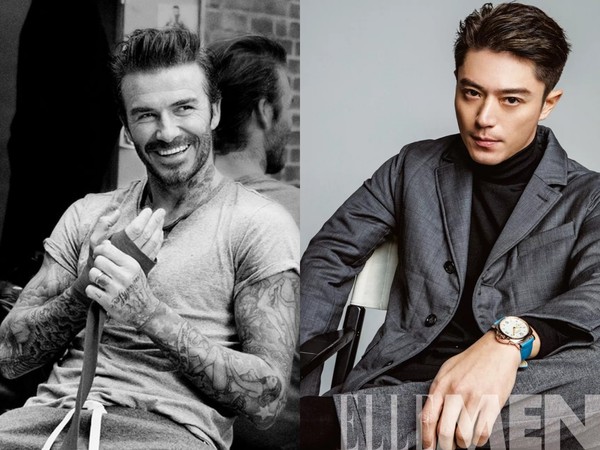 ▲2018男生超夯髮型（圖／翻攝自David Beckham Facebook、ELLEMEN 微博）