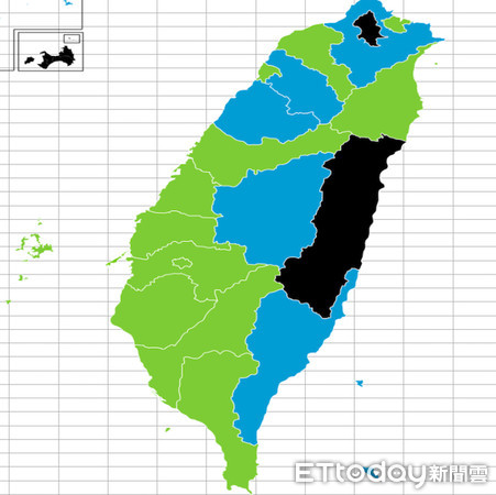 ▲2018縣市藍綠新版圖會如何位移？（圖／民調中心製）