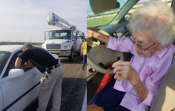 ▲▼時速120公里！94歲逆向老婦「腿抖」一直開　送貨員飆髒話救援。（圖／翻攝自臉書／Thomas Prado）