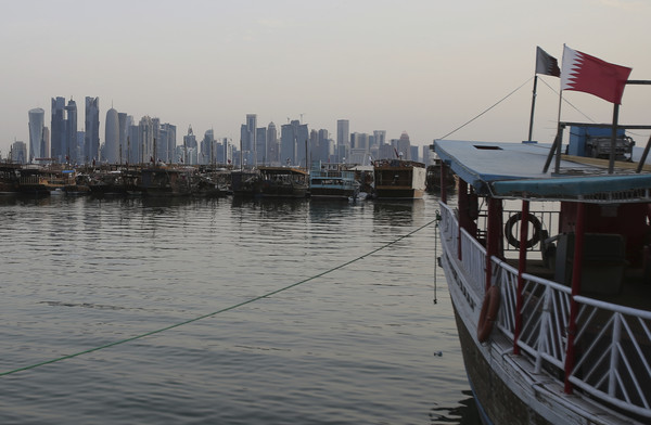 ▲▼ 2018年5月3日，船隻停泊在卡達首都杜哈（Doha）港口。（圖／達志影像／美聯社）