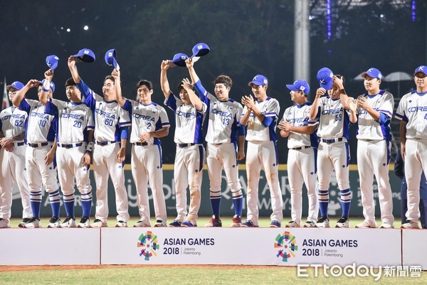 ▲▼2018雅加達亞運,棒球,韓國隊拿下金牌。（圖／記者李毓康攝）